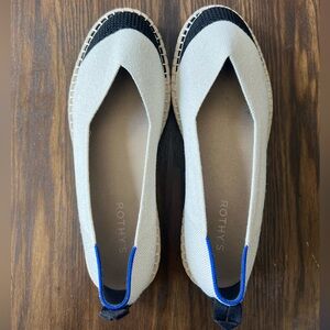 Rothy's Two-Tone Cream Flats
